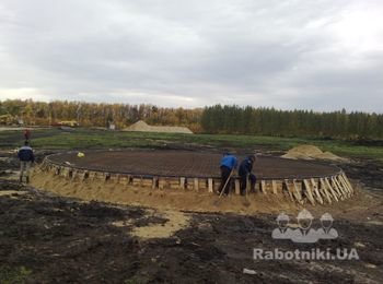 Фундамент под бак аккумулятор (d=14400).