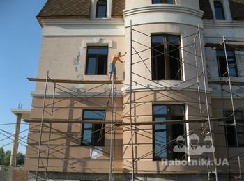 Реставрация мокрого фасада. с. Гатное.