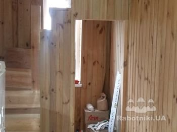 монтаж перегородок из дерева!!!