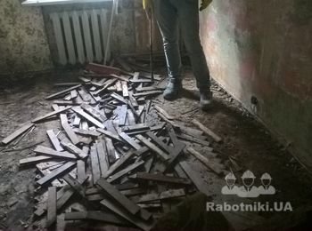Демонтаж паркета