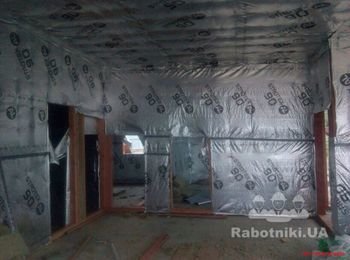 обшивка пленками паробарьера
