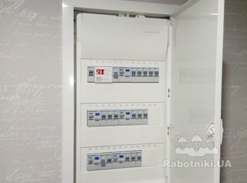 Хорошая комплектация щита для 1-комнатной квартиры. Линии разбиты на 5 групп УЗО (30ма)