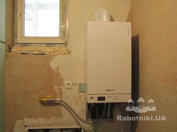 Устанаока опалювального обладнання.(котел)