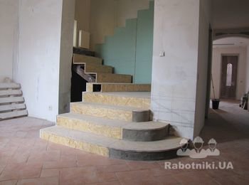 Підготовка сходів під оздоблення деревом 50мм.