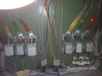 Устаревшее ВРУ 0,4 кВ 250 А в электрощитовой многоэтажки, Голосеевский р-н. Киев.