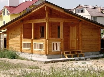 Клееный брус, 160х180 мм. 
Материал сосна.
Общая площадь - 30,5 м²