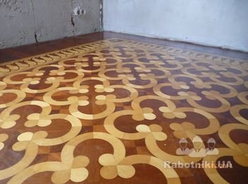 Паркет после очистки от копоти и сажи
