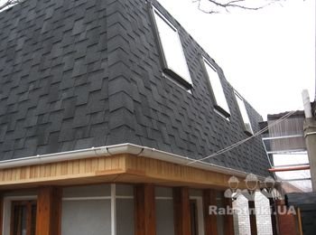 ТТ. Проектирование и монтаж мансарды, монтаж битумной черепицы ТехноНиколь. г. Днепропетровск