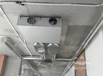 Монтаж приточно-вытяжной установки с рекуперацией и шумоглушителями