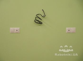 Установленные и подключенные розетки USB и световые выключатели (после);