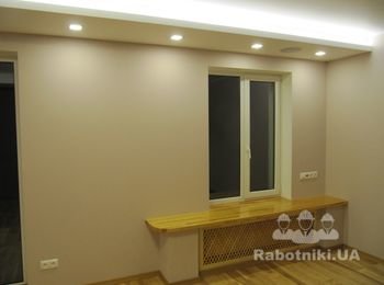 Готовое освещение в спальной комнате (после);