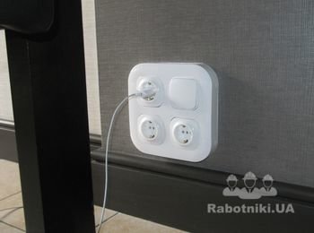 Установка и подключение фурнитуры компании Legrand (Франция);