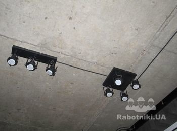 Установка и подключение приборов освещения;