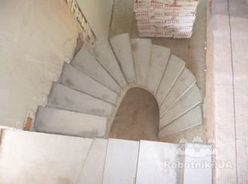 Монолитная лестница без опалубки