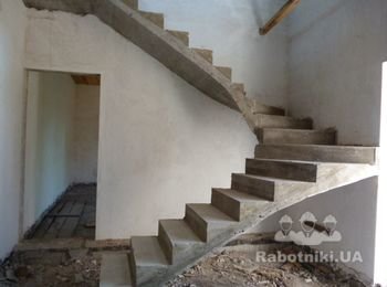 Лестница из бетона без опалубки от SLAWAMONOLIT