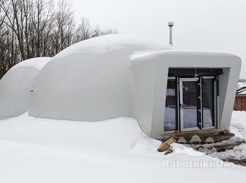 Строительство монолитных купольных домов с применением метода торкретирования (напыления бетона).