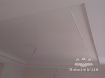 Ремонт двушки с перепланировкой  2015р Зал потолок