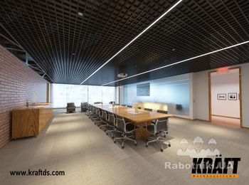 Подвесной потолок кассетный грильято GLK 15/15 KRAFT с системой освещения KRAFT Led.
http://kraftds.com