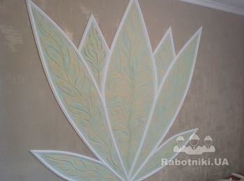Между делом захожу к мамке на работу,а там цветок,на пол комнаты!не экономте на багетах