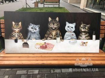 Картину можна побачити у CatsBarCafe у Києві, вул.Златоустовустівська, 34
Моя робота