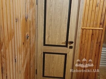 Монтаж двері дача.