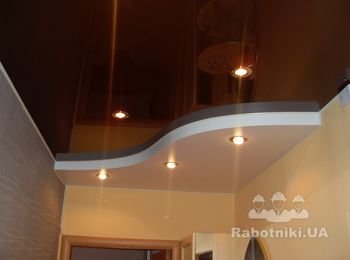Двухуровневый натяжной потолок