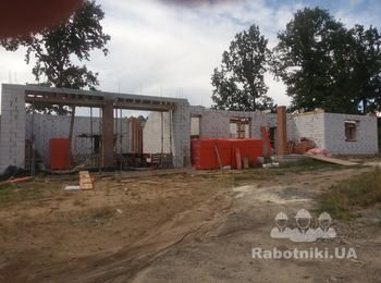 заливка балки в гараже над воротами