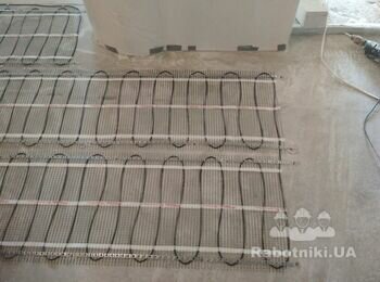 Укладка электрического тёплого пола в матах