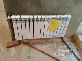 Монтаж и подключение радиаторов отопления.