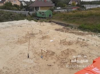 Разбивка осей частного дома на 220м2