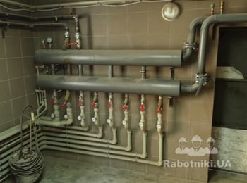 Виды работ:

Отопление:
- производственные помещения - воздушное совместно с радиаторным 200кВт;
- офисные помещения - радиаторное отопление 120кВт;
- отопительный пункт - отопительной мощностью 400 кВт.

Водопровод, канализация:
- система химводоочистки для автоматической подпитки системы отопления;
- гарячее водоснабжение - бойлера косвенного нагрева с рециркуляцией 2шт объемом по 500л.

(068) 982-92-43 (монтаж)
