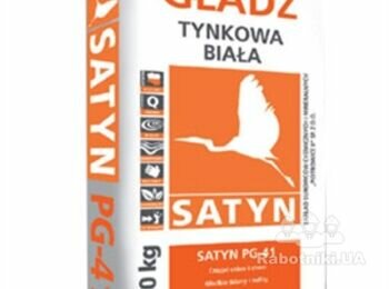 Сатин Пж 41 (Польша) - белая финишная шпаклевка, применяется для покрытия тонким слоем стен и потолков внутри помещений, с целью получения очень гладкой и белой поверхности.

Толщина слоя: 1-5 мм