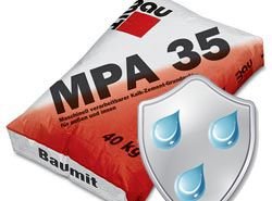 Baumit MPA-35 - цементно-известковая штукатурная смесь для механизированного нанесения для наружных и внутренних работ.

Толщина слоя: 8-25 мм