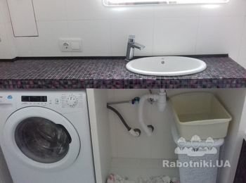 Столешница из фанеры и мозаики