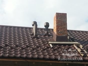 Вентиляция дома (вентиляционный выход + колпак-дефлектор )