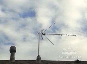Выход антенны на крышу