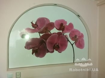 Фотопечать арки на кухне,место любой картины, на сколько просто и акуратно,а главное бысто красиво