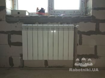 Установка радиатора в Одессе. Новый люстдорф