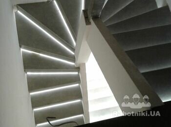Укладка плитки лестница Киев Танхаус 2020