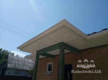 Подшив кровельных свесов,  водосток с. Ровжи