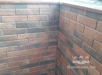 Облицовка балкона клинкерной плиткой г.Умань
