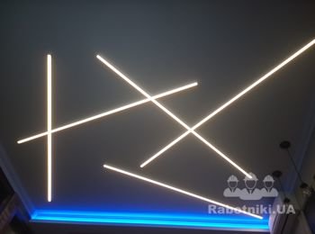 Дизайнерский свет в гостиной