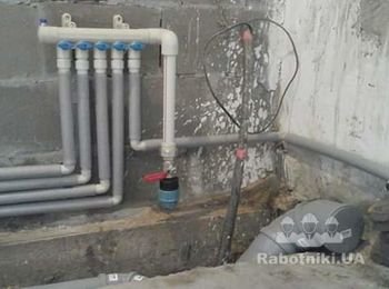 Монтаж водопровода и канализации в частном доме.