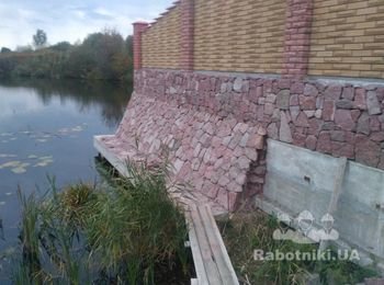 Плюти, край забору над водою