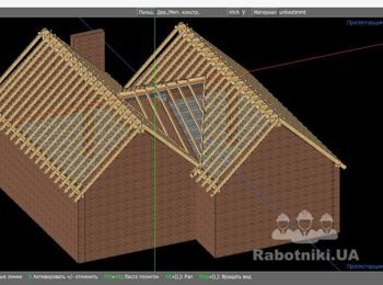 2. Замеры коробки дома и подготовка чертежей для нарезки стропильной конструкции