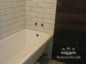 совмещение разного размера плитки в одном помещение ( полы + стены)