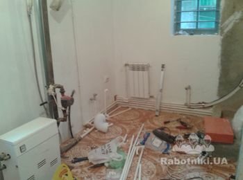 монтаж отопления, сантехники в частном доме