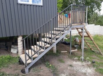 Хотів обшивка прямий марш майданчик поручні