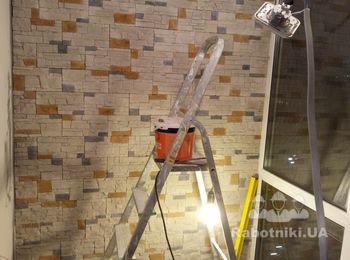 Имитация каменной кладки.