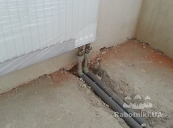 монтаж радиаторов с нижним подключением. с Круглик